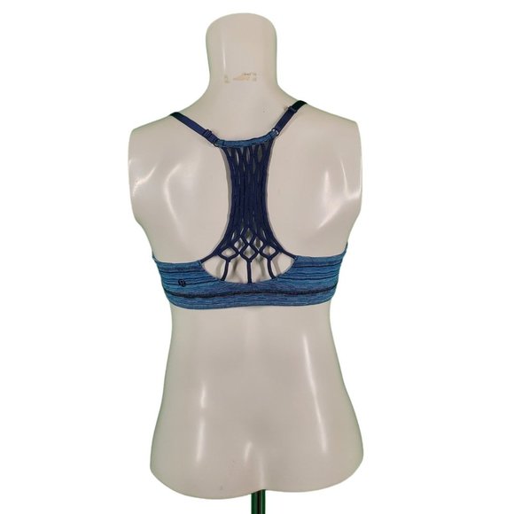 Lululemon True Self II Boho Macrame Racerback Sports Bra Blue 8 - Picture 4 of 8